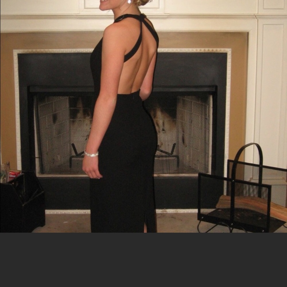 Cache black prom dress